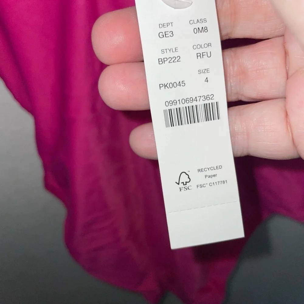 J.Crew Ruched Ruffle women’s one piece swimsuit. Fuchsia size 4.